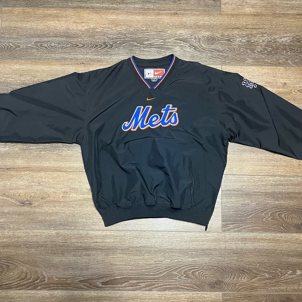 vintage Mets black bomber jacket
